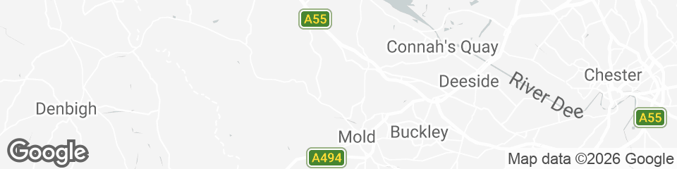 Map showing Flintshire, GB